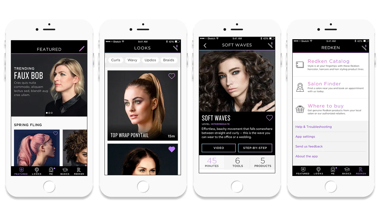 Content model for the RSYNC app: look books, campaigns, tutorial content, and profile data